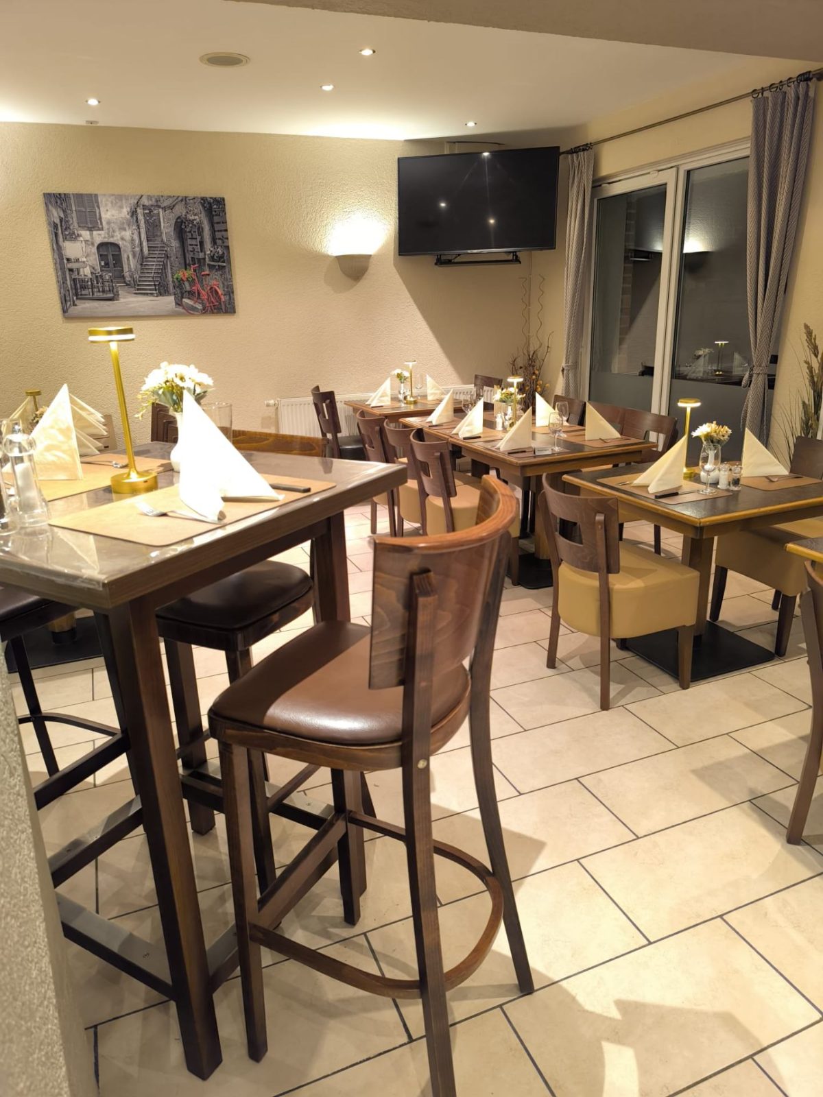 Blick zum Fenster im Ristorante Perla