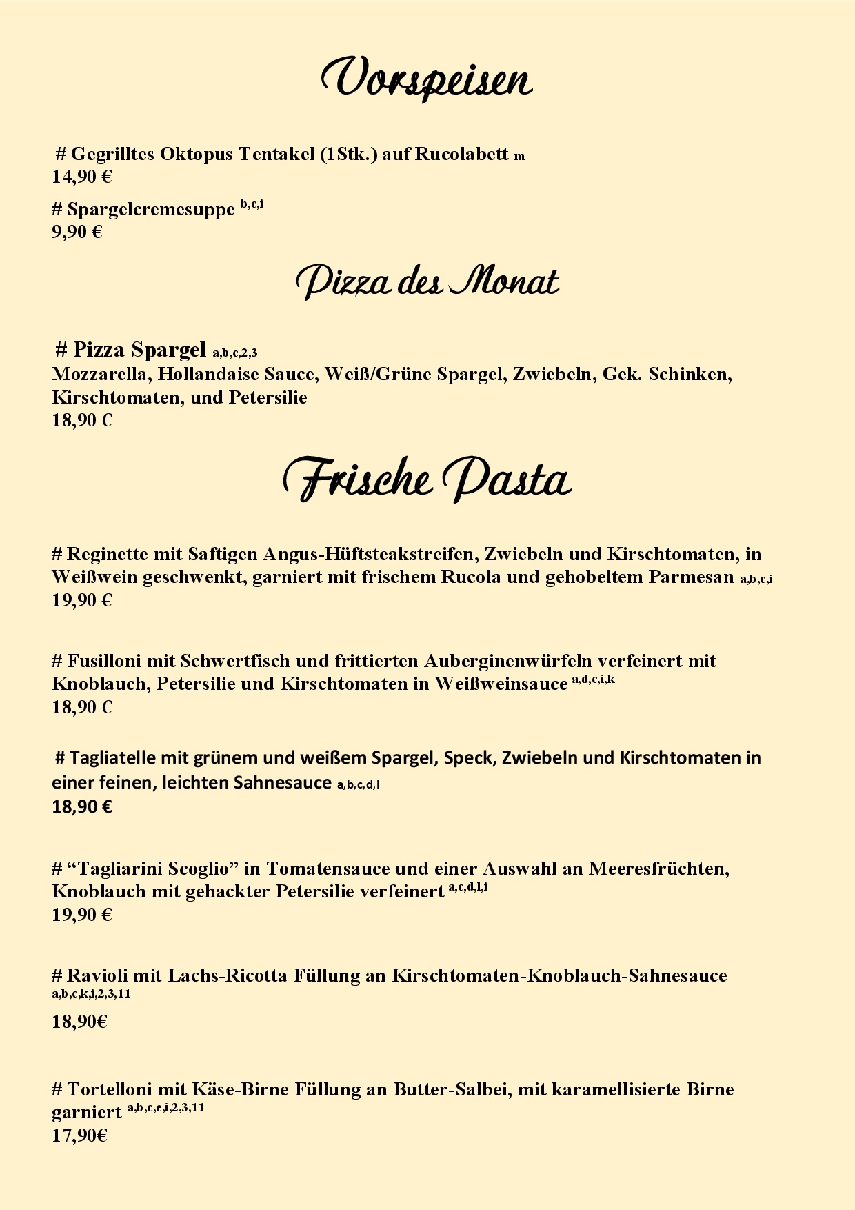 Tageskarte